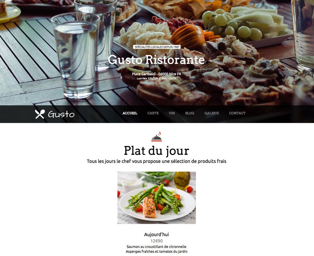 iPaoo vous propose des graphiques entièrement personnalisables pour le site de votre restaurant