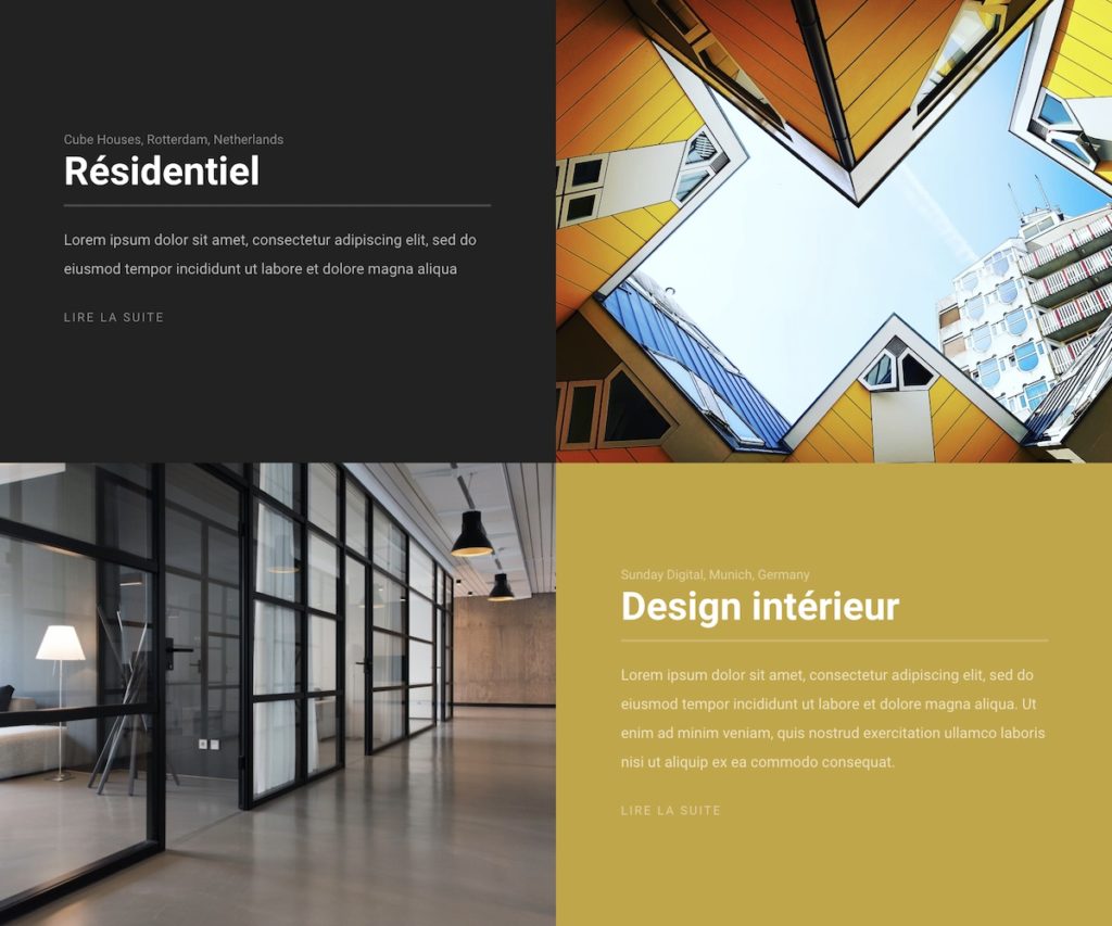 Exemples de couleurs complémentaires