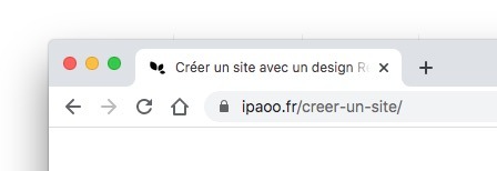 Le favicon dans la barre d'adresse