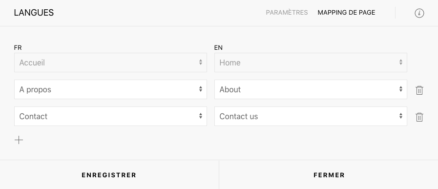 Le mapping de page pour créer un site multi langues