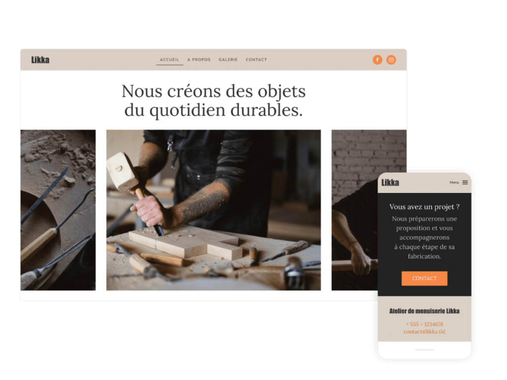 Likka, le thème pour créer votre site d'artistes et d'artisans d’art