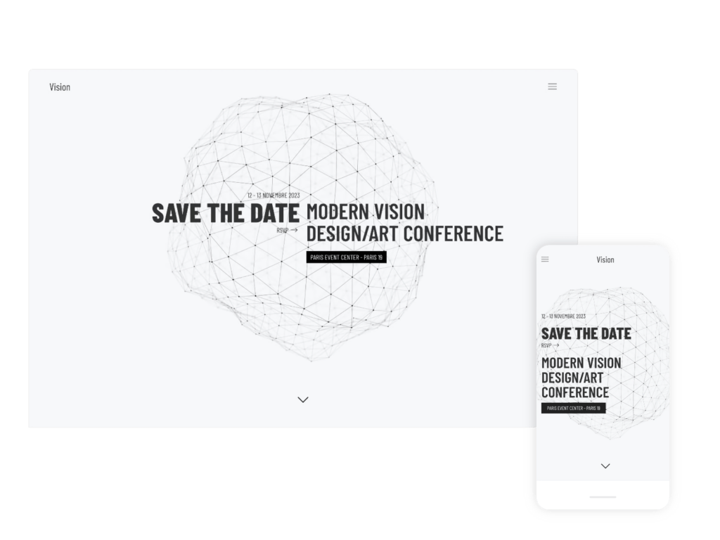 Design Vision pour créer un site évènementiel